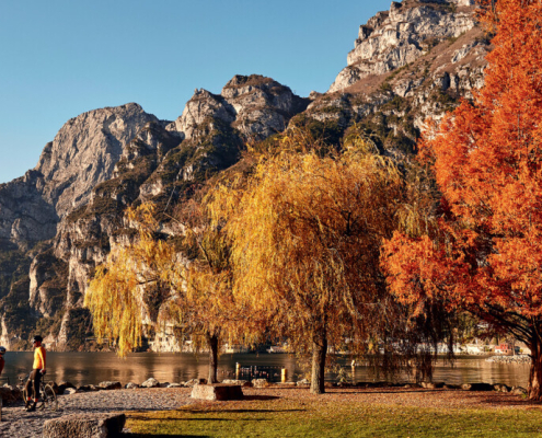 fall landscape at lago di garda